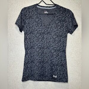 Under Armour HeatGear Black And Gray Lightweight T-Shirt Activewear Size S
